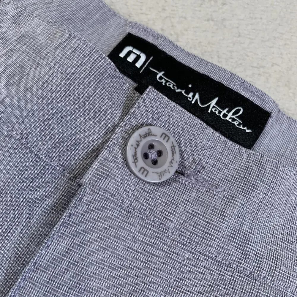 Travis Mathew Shorts Mens 40 Gray Stretch Tech Golfer Proceed With Caution 10